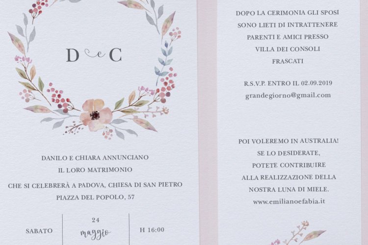 Details about   PARTECIPAZIONI NOZZE inviti matrimonio BUONANNO C006 